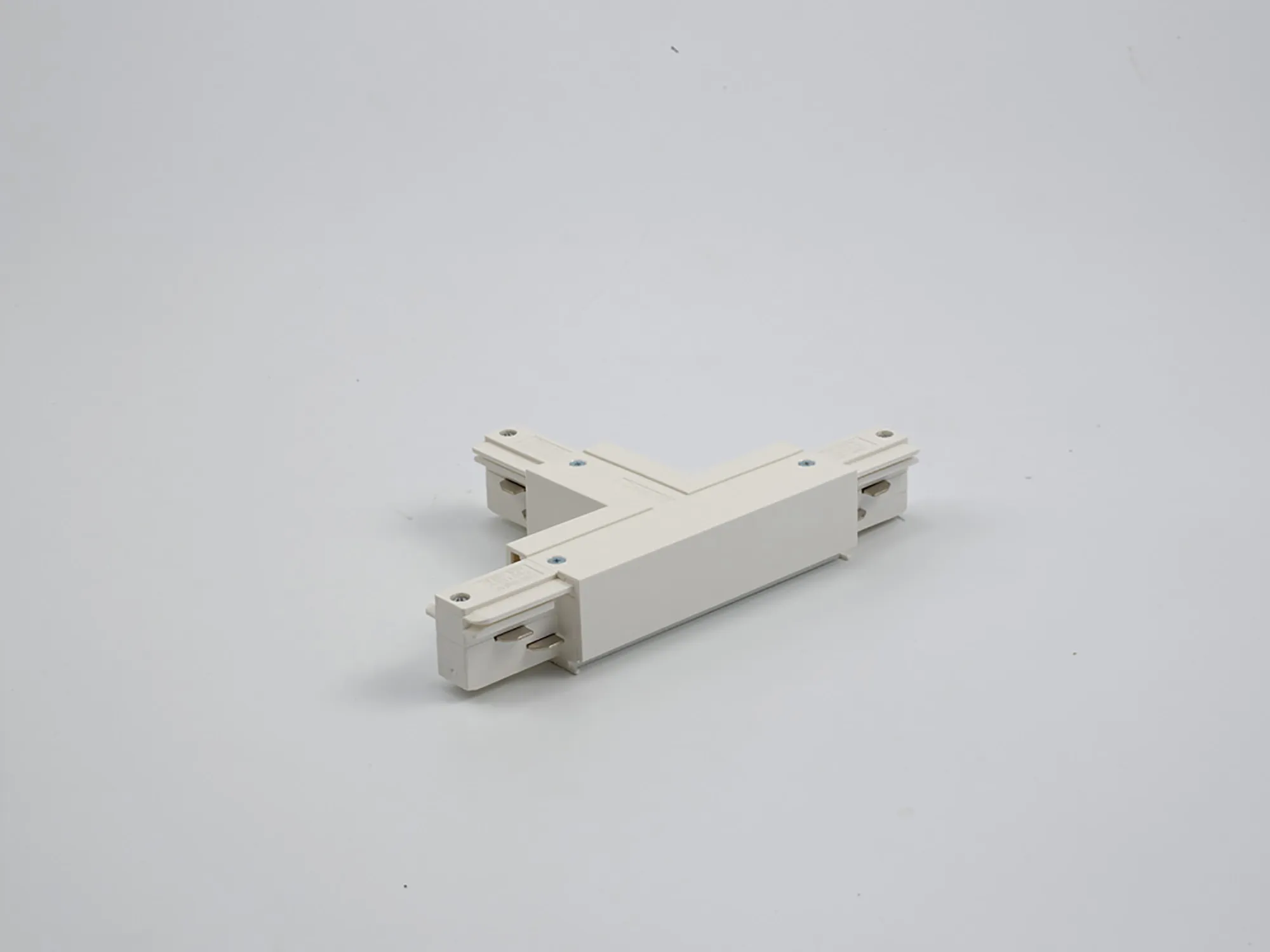 T Coupler With Feeding Option 3 Circuit Surface Mounted Track Left 555 1 1213 1  Eutrac 3 Circuit Surface-White